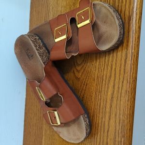 Kali sandals for women size 7 brown/tan